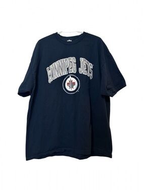 Winnipeg Jets T-Shirt NHL Spell-out 3D graphic Navy Alstyle 2006 Men’s 2XL